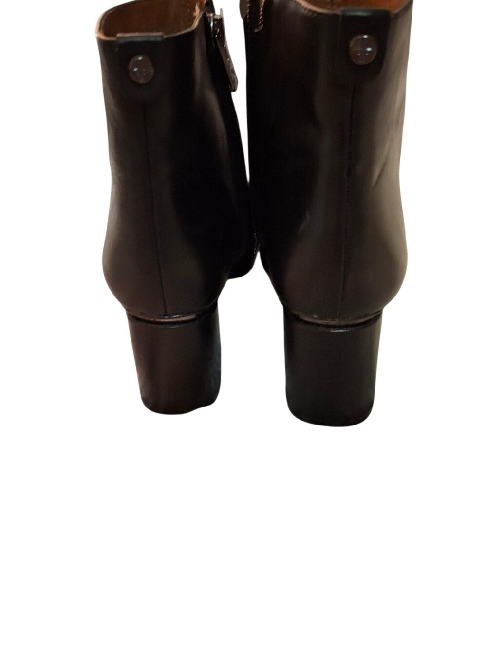 Antonio Melani Black leather heeled boots Sz 6 - Picture 14 of 14